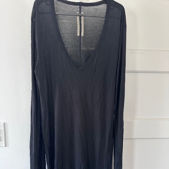 Rick Owens Long Sleeve Black Top - Picture 1 of 3